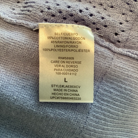 Gibson Latimer Ladies Pullover Lightweight Sweater Lavender Size L - Picture 4 of 6